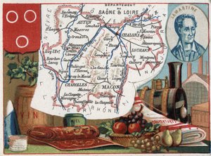 Saone et Loire (Saone-et-Loire, 71), Burgonya, Fransa. Alphonse de Lamartine