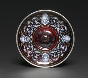 Saucer, c.1880-1900 (gümüş, emaye) (ayrıca bkz. 500393) by French School