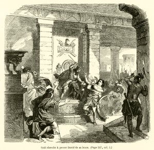 Saul, mızrağıyla Davut