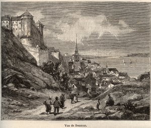 Pays de la Loire bölgesindeki Maine-et-Loire Saumur bölümü - V.-A. Malt-Kahverengi. 1884 by French School
