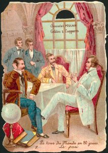 Seksen Günde Devri Alemden Sahne, Jules Verne (chromolitho) by French School