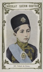 Schah de Perse (renkli fotoğraf) by French School