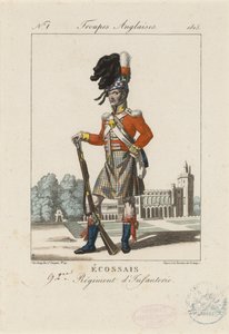 İskoç 92. Piyade Alayı, c.1815 (renkli gravür) by French School