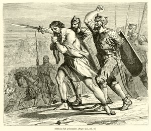 Esir alınan Sedecias (gravür) by French School