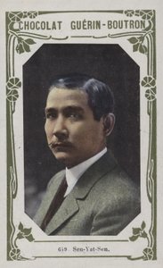 Sun-Yat-Sen (coloured photo) by French School