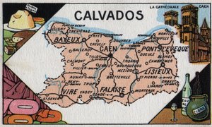 Fransız departman haritaları serisi: Le Calvados, 20. yüzyılın başları (kromo) by French School