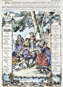 “” Ronde de Guilleri”” şarkısı için notalar - Epinal görüntüsü by French School
