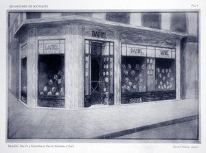 Dükkan önü, plaka 4, Louis-Pierre Sezille, Paris, 1927 tarafından Devantures de Boutiques