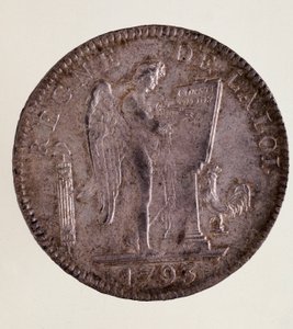 Gümüş fransız ecu (scude), fransız cumhuriyeti (1793-1804) by French School