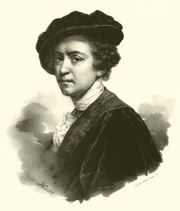 Sir Joshua Reynolds, portre (gravür) by French School
