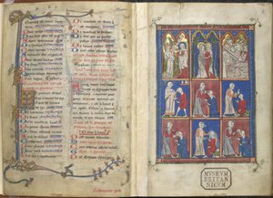 Sloane 1977,f.2 Chirurgia: İncil ve tıbbi sahneler by French School