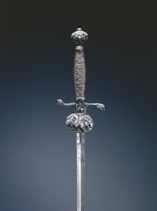 Küçük kılıç (çelik, bakır alaşımlı kaplamalar, ahşap ve çelik tel) by French School