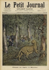 Kaçan bir kaplanı avlayan askerler, Meudon, Fransa, 1897