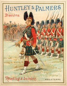 Geçit töreninde bir Highland alayının askerleri (chromolitho) by French School