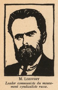 Solomon Lozovsky, Rus Bolşevik devrimci ve Sovyet politikacı, Kızıl Uluslararası İşçi Sendikası (Profintern) Genel Sekreteri (lito) by French School