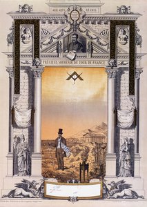Bir Kalfa işçisinin hatırası, çıraklıktan sonra Tour de France, c. 1860 by French School