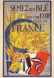 Fransa için buğday ekmek altındır - poster by French School