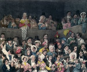 Tiyatroda Alkışlayan Seyirciler, Benard ve Frey tarafından oyulmuş, 1837 by French School