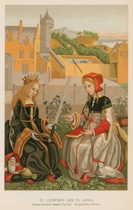 Aziz Catherine ve Aziz Agnes by French School