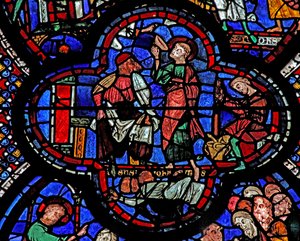 Aziz John penceresi: zehirli kadehi içiyor (w48) by French School