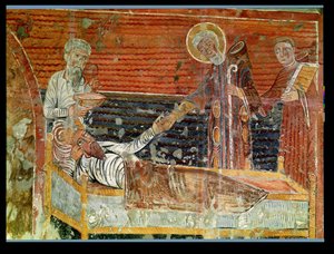 St. Severinus (d.507), Clovis I (465-511) nüshasını, Chateau-Landon Kilisesi