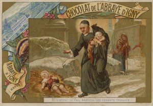 St Vincent de Paul, bulunan çocukları topluyor