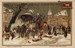 Posta arabası (kromolitho) by French School