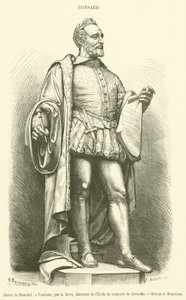 Heykel de Ronsard, bir Vendome (gravür) by French School