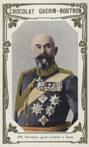 Stoetzer, genel komutan a Metz (renkli fotoğraf) by French School