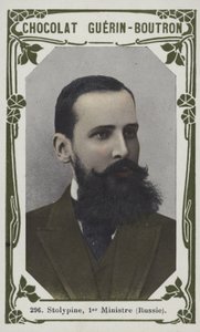 Stolypin, Başbakan, Rusya (renkli fotoğraf) by French School