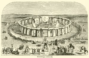 Stonehenge, restore edilmiş (gravür) by French School