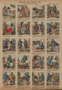 Fakir bir eşeğin hikayesi (renkli gravür) by French School