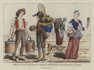 Sokak tüccarları, 18. yüzyıl by French School