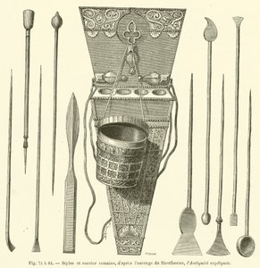 Roma stilleri ve hokka (gravür) by French School