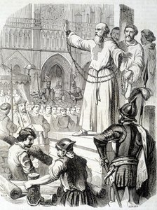 Tapınakçıların Eziyeti (1314) - L.-P tarafından “Histoire de France” da. Anquetil by French School