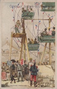 Lunaparkta salıncak (chromolitho) by French School