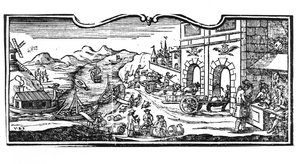 Şarap ve Alkollü İçkiler Şehri Girişindeki Vergi Dairesi, 22 Mart 1707 tarihli Danıştay Kararnamesi, Paris Devlet Konseyi Sicil Kayıtlarından, 1739 (detay) (bkz. by French School