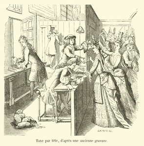 Eski bir gravürden sonra kişi başına vergi by French School