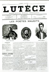 Lanetli Şairler, Lutece gazetesinin ön kapağı, 1884