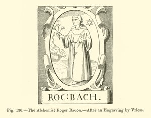 Simyacı Roger Bacon (gravür) by French School