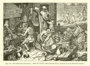 Simyacının Laboratuvarı (gravür) by French School