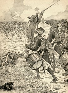 1800'de İtalya'da Marengo Savaşı, Napolyon Bonapart komutasındaki Fransız kuvvetleri ile Avusturyalılar arasında savaştı. Agenda Buvard du Bon Marche'tan 1917'de yayınlandı. by French School
