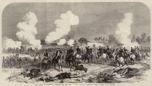 Solferino Savaşı, Generaller Niel ve Vinoy Quagliara Çiftliğinde (gravür) by French School