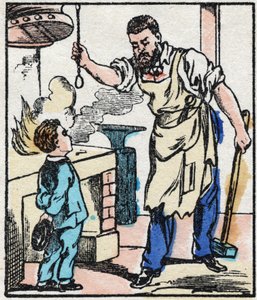 Demirci. "" La chanson des metier"de gravür. Epinal görüntüleme, 19. yüzyılın sonlarında. Özel koleksiyon by French School