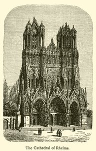Rheims Katedrali (gravür) by French School