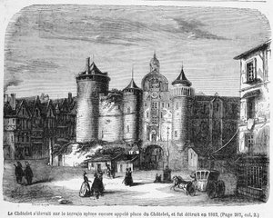 18. yüzyılda Chatelet - gravür by French School