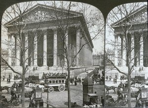 La Madeleine Kilisesi, Paris, stereoskopik görünüm, c.1860-70 by French School
