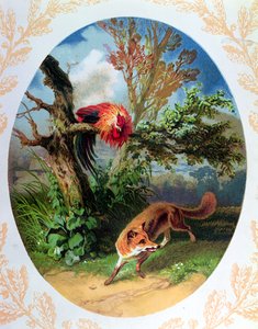 Horoz ve Tilki, Jean de la Fontaine (1621-95) c.1860-80