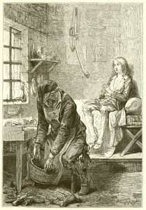 Tapınaktaki Dauphin ve ayakkabı tamircisi Simon by French School