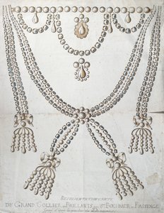 Collier de la Reine Olayına karışan Pırlanta Kolye, c.1785 by French School